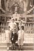 Mimi and siblings at the shrine at Lourdes, France