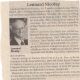 Leonard Nicolay Obituary Document