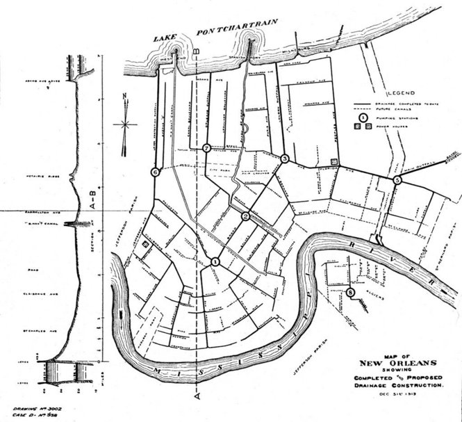 New Orleans 1913 Drainage System